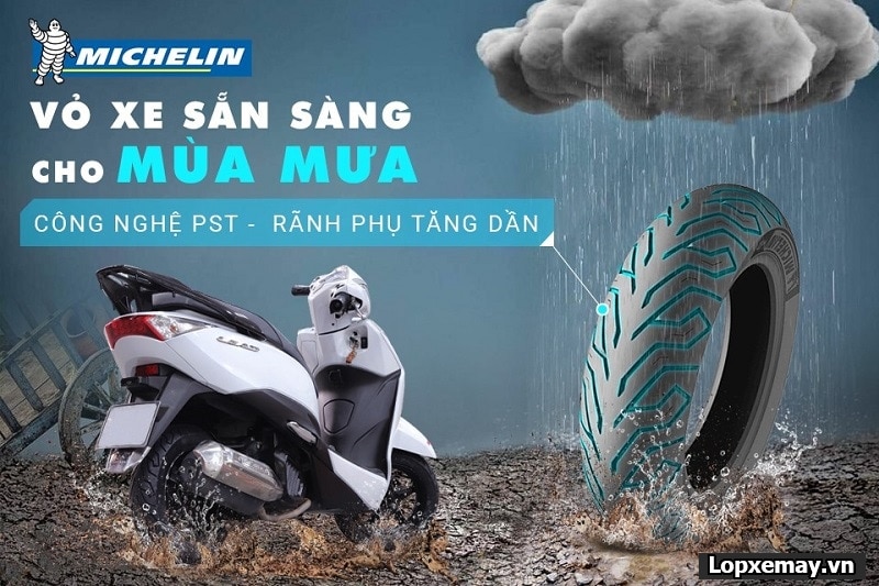 Loại lốp nào tốt nhất cho xe tay ga trong mùa mưa bão - 1