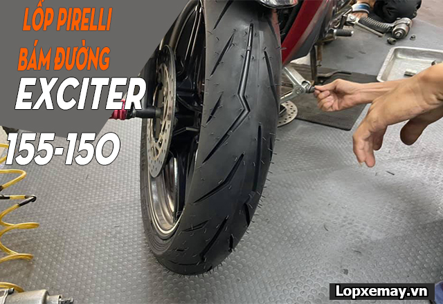 Thay lốp pirelli cho xe exciter 155-150 loại nào bám đường tốt đi mùa mưa  - 3