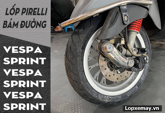 Thay lốp pirelli cho vespa sprint loại nào bám đường tốt đi mùa mưa  - 2