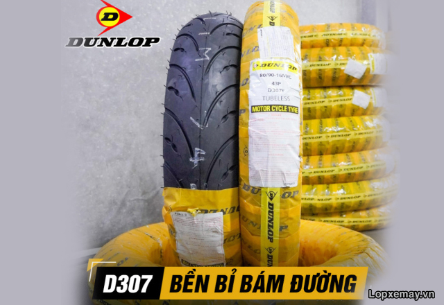 Thay lốp dunlop d307 cho xe điện evo 200 có bám đường tốt không - 3