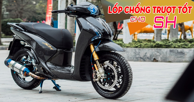 Lốp chống trượt cho xe SH đi trong mùa mưa an toàn