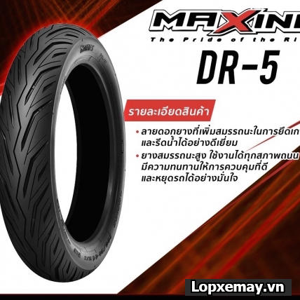 Lốp xe IRC Maxing DR-5 80/90-14 chính hãng Thái Lan cho AB, Click, Vario, Vision...