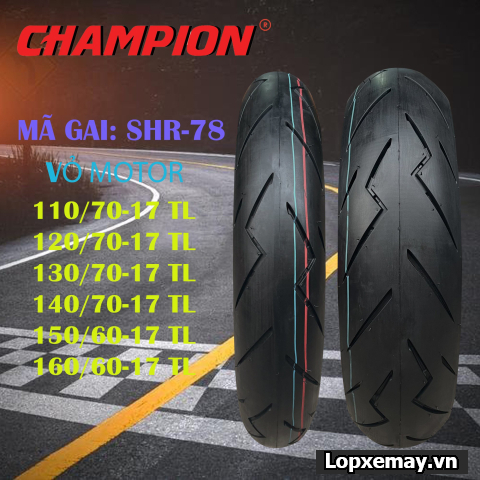 Lốp xe Champion SHR78 chính hãng 110/90-12 cho Scoopy