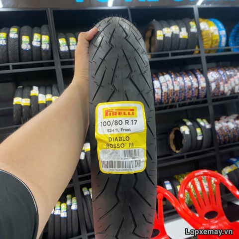 Lốp Pirelli 100/80-17 Diablo Rosso III cho Winner X, Exciter